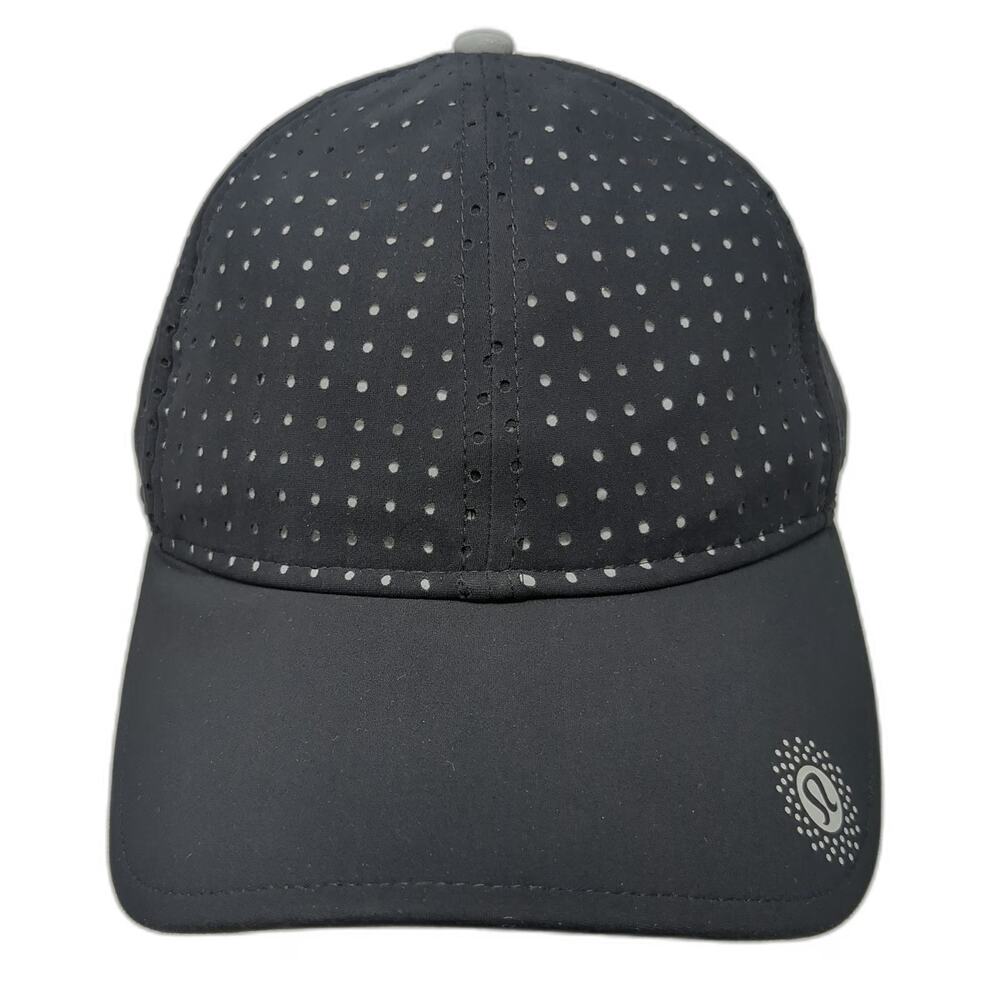 Lululemon Baseball Cap Black One Size Perforated SeaWheeze Reflective Runner Hat